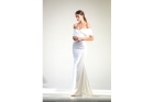 Свадебное атласное платье со шлейфом «White Star 5»