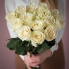 Букет 15 белых роз (Премиум)