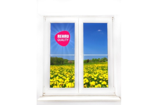 Окно ПВХ 2-створчатое Rehau Geneo 86 1300*1400 мм